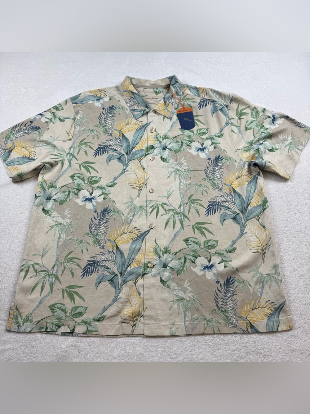 Tommy Bahama silk Hawaiian camp shirt men’s XXL floral multicolor original fit